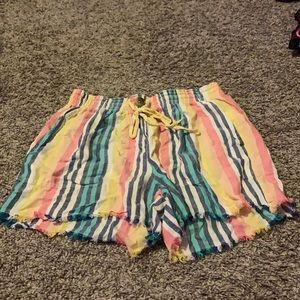striped shorts